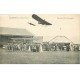 carte postale ancienne 01 Ambérieu Aviation. Avion devant les Hangars