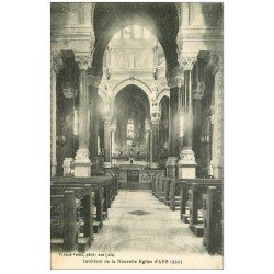 carte postale ancienne 01 Ars. Intérieur Nouvelle Eglise