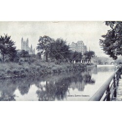 5 x cpa BATH ABBEY. Grand Pump Room, Roman, Interior, Circular