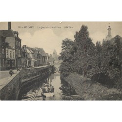 3 x cpa BRUGES BRUGGE. Quai Ménétriers, Lac Amour et Beffroi