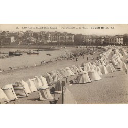 2 cpa 64 SAINT-JEAN-DE-LUZ. Le Golf Hôtel et la Plage Pergola