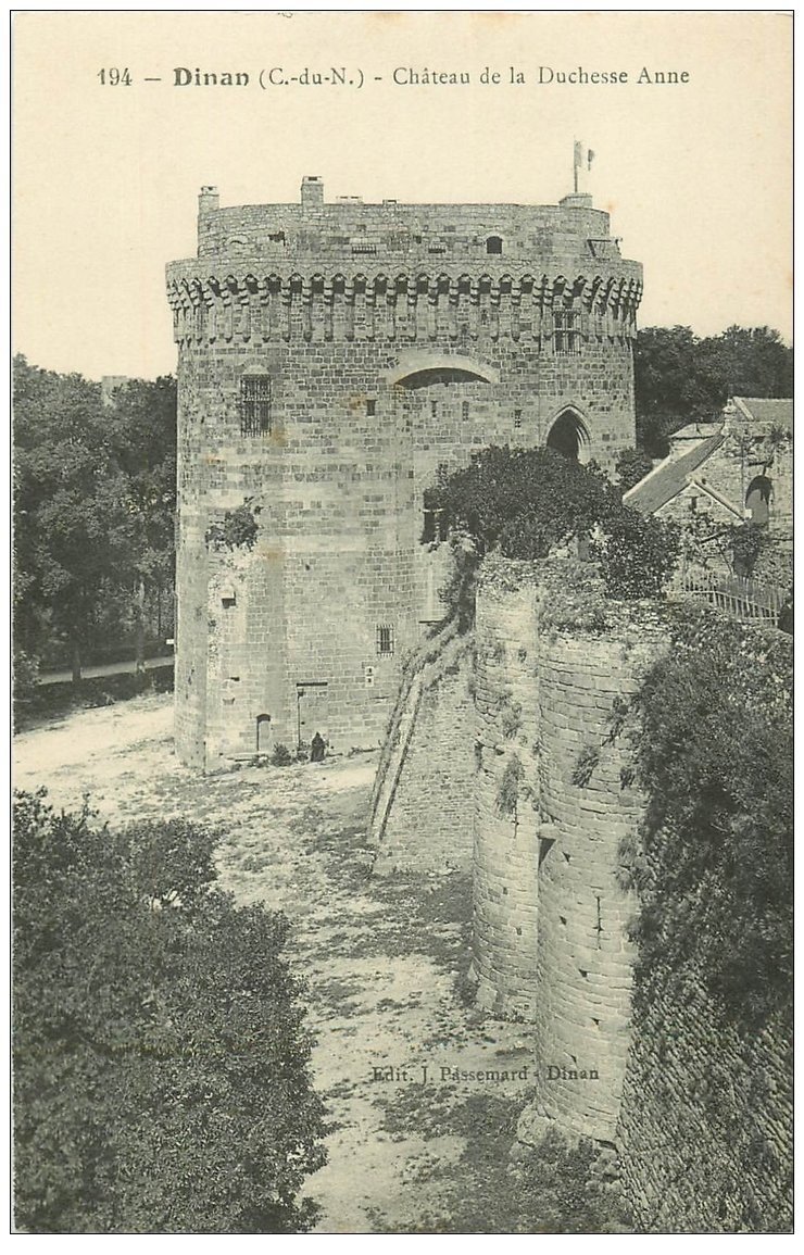carte postale ancienne 22 DINAN. Château de la Duchesse Anne