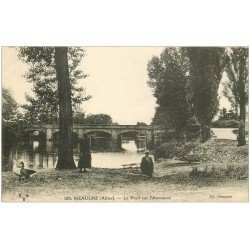 carte postale ancienne 03 MEAULNE. Le Pont sur l'Aumanse