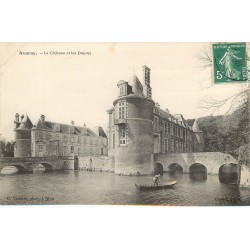 41 AVARAY. Le Château et le Passeur en barge sur les Douves