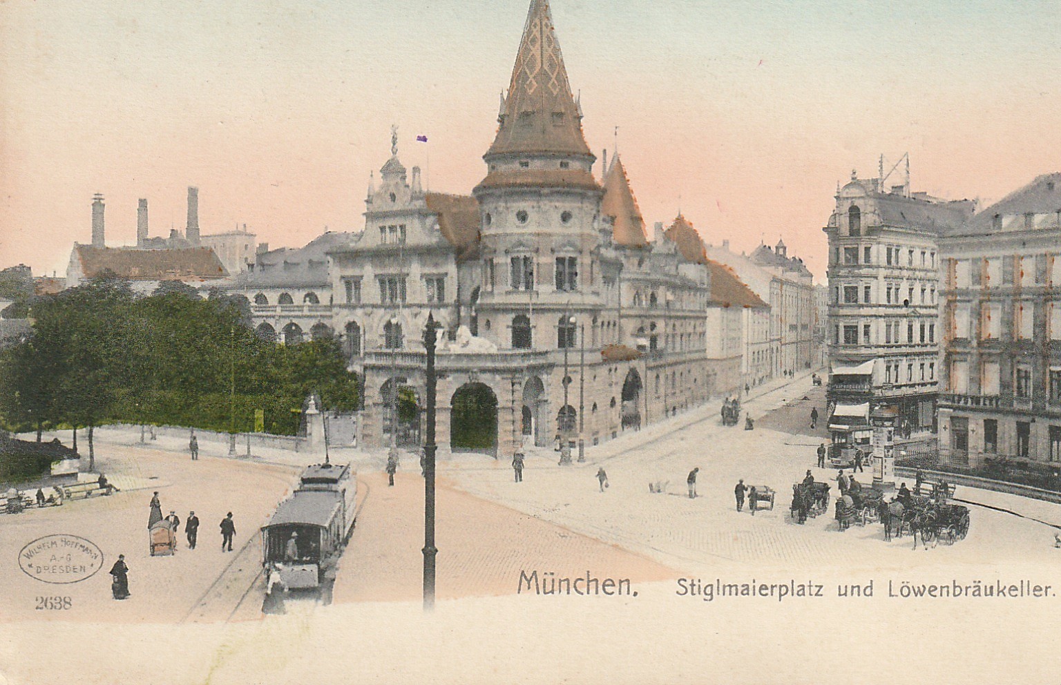 Allemagne MÜNCHEN. Stiglmaierplatz und Löwenbräukeller