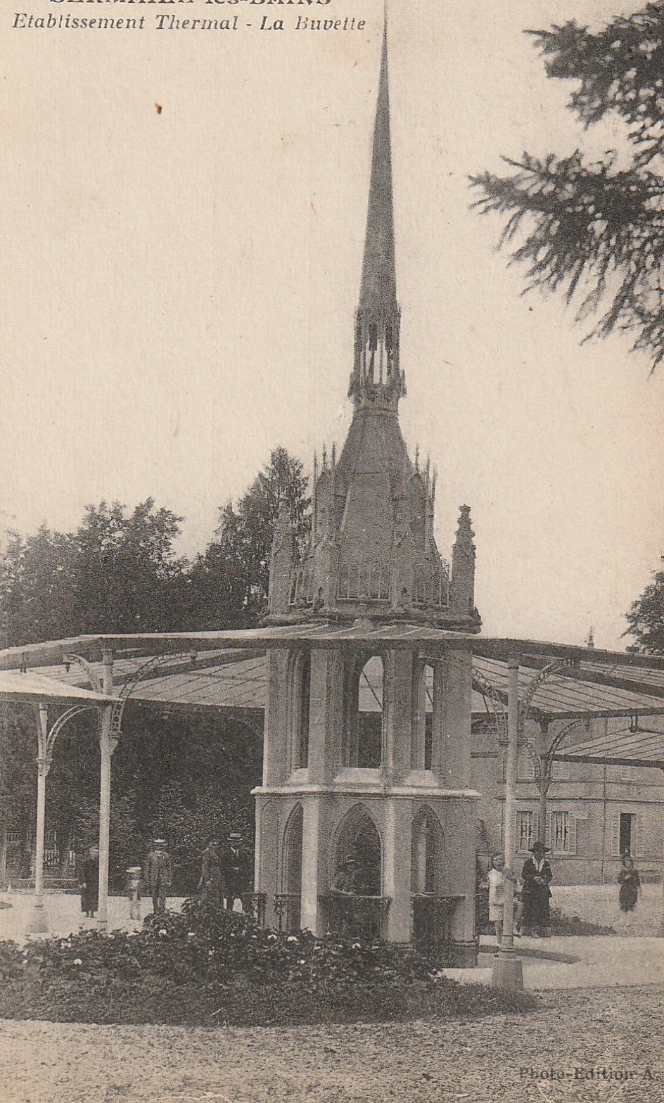 51 SERMAIZE-LES-BAINS. La Buvette Etablissement Thermal animée 1928