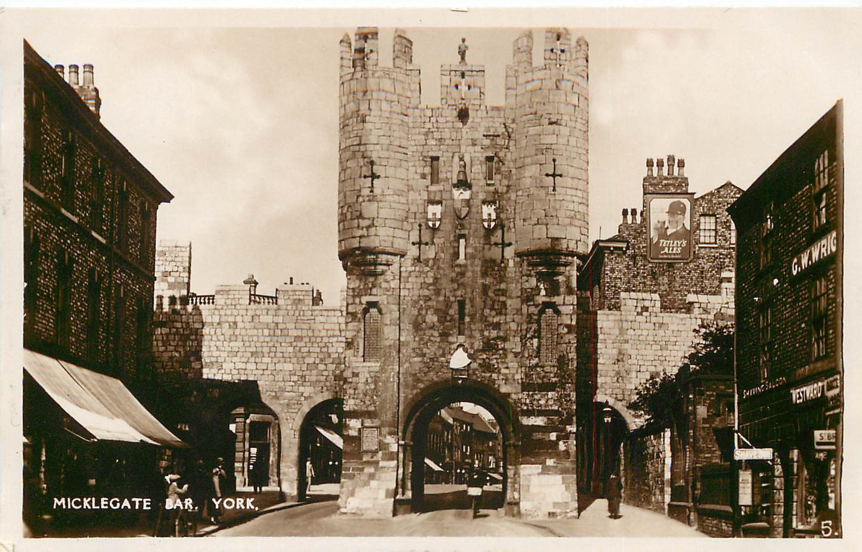 Angleterre Lot 4 x Photo cpa MICKLEGATE BAR YORK