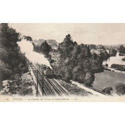 88 EPINAL. Train sur le Chemin des Princes et Saint-Antoine 1915