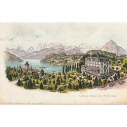 Suisse BERNE Kurhaus Spiez am Thunersee 1908 Hôtel
