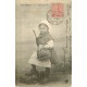 2 x cpa 17 TYPES CHARENTAIS. Fillette au Marché et bonnet 1904