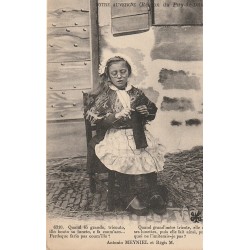 Régions NOTRE AUVERGNE. Jeune tricoteuse 1948 QUAND GRAND-MERE TRICOTE