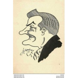 Véritable Caricature d'Henry GANDREZ. Thème le Sport Basket-Ball " Trescartes "