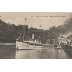 56 AURAY. Le Vapeur de Belle-Isle quittant le Port vers 1912...