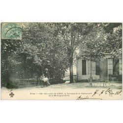 carte postale ancienne 03 MONTAGNE-VERTE. Terrasse et Restaurant 1909