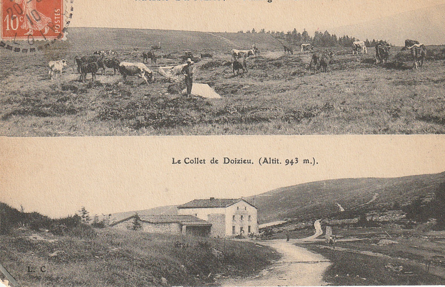 42 MASSIF DU PILAT. Pâturage au Grand Plateau et le Collet de Doizieu 1910