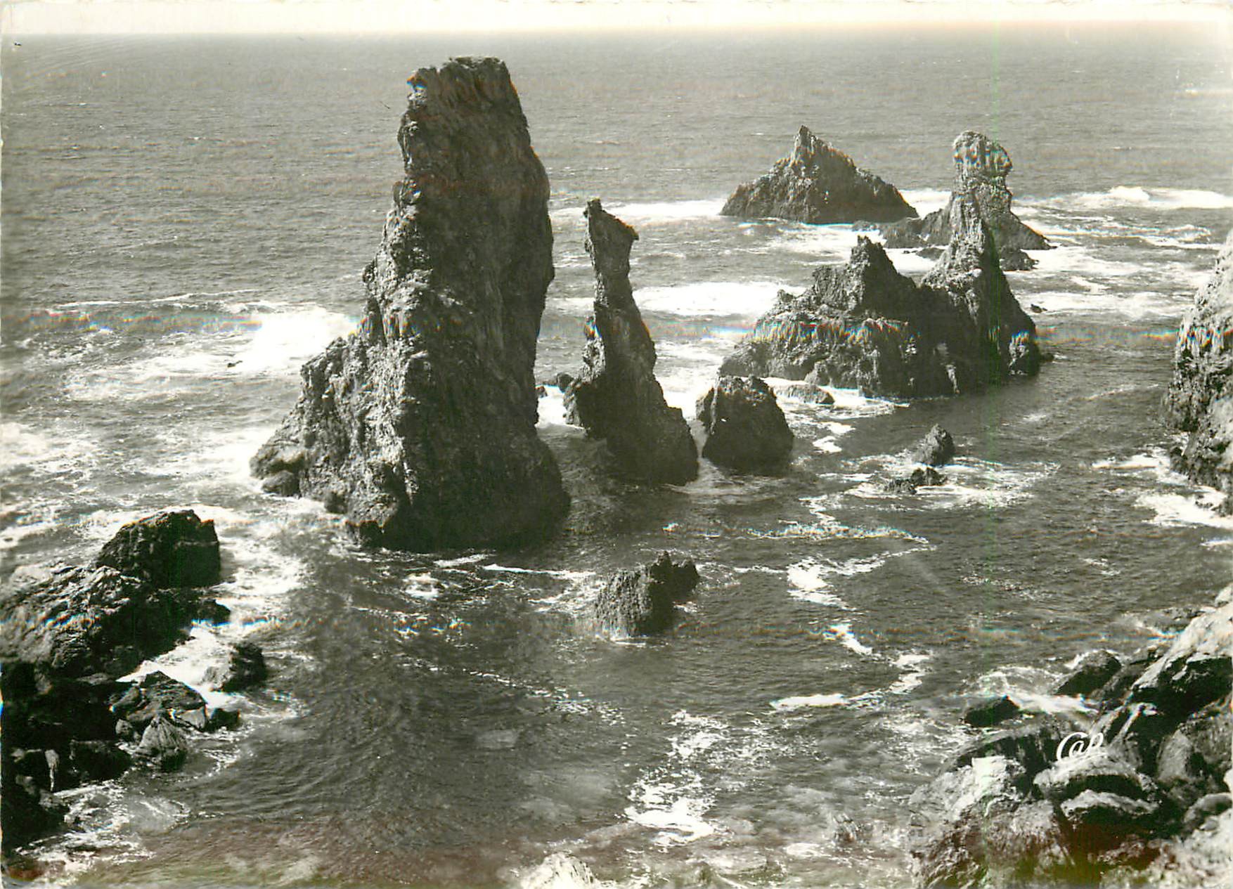 Photo cpsm grand format 56 BELLE-ILE-EN-MER. Aiguilles de Port-Coton 1961