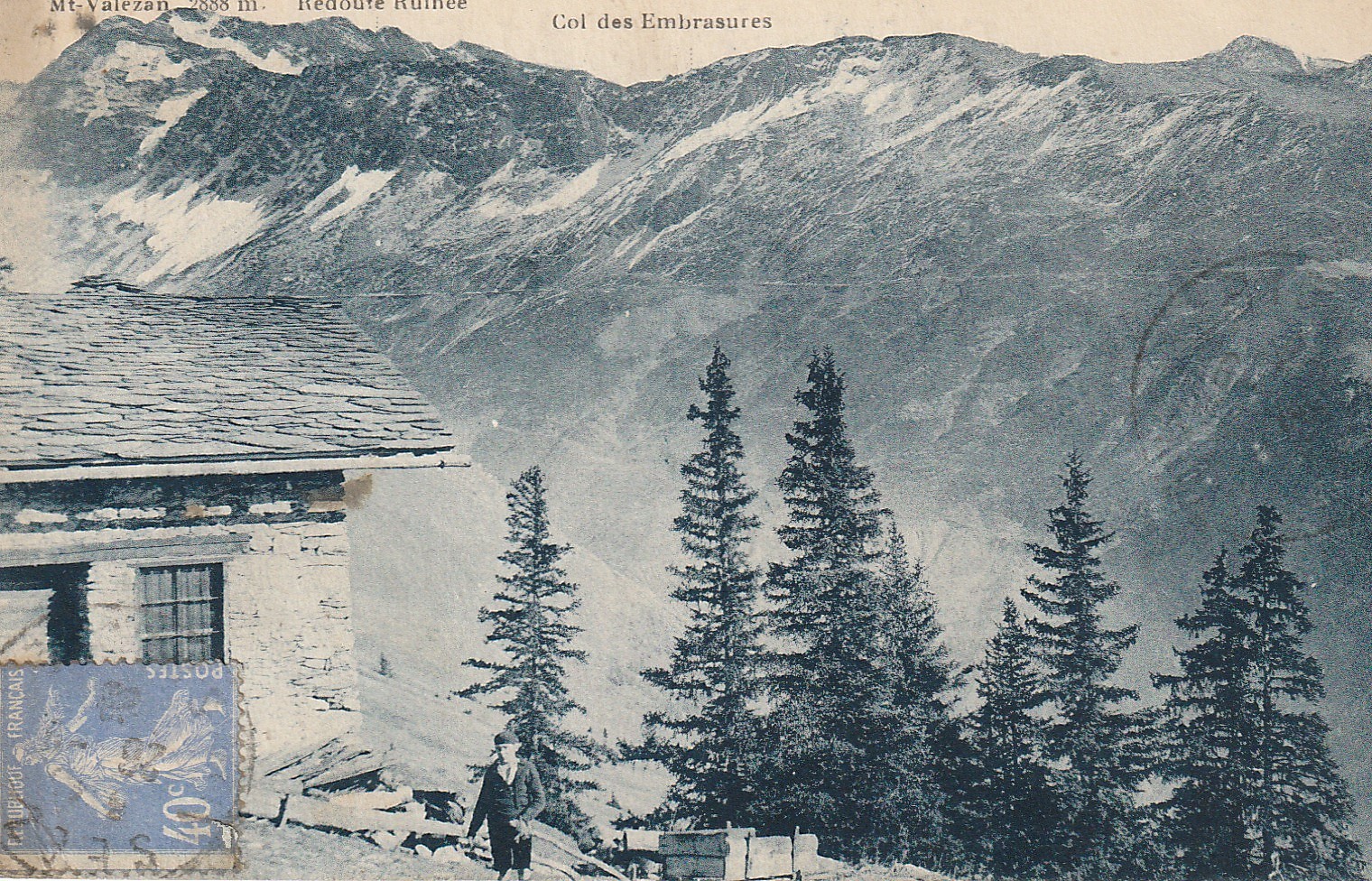 73 La route du PETIT SAINT-BERNARD avec Redoute ruinée animation 1929