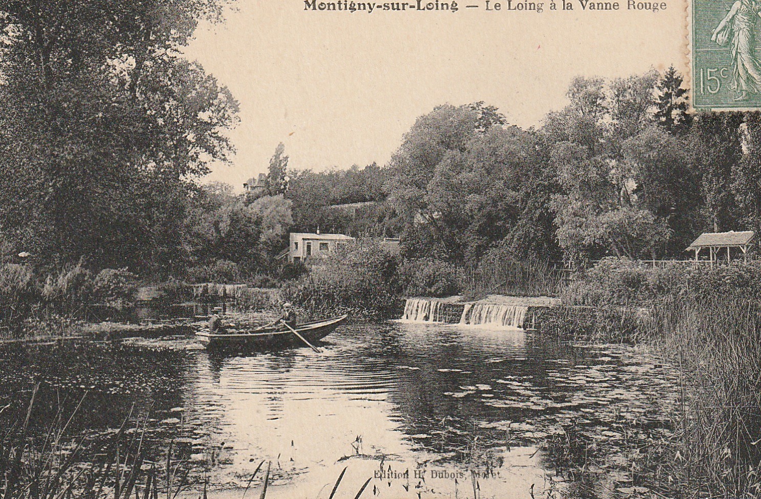 77 MONTIGNY-SUR-LOING. Le Loing à la Vanne Rouge avec ballade en barque