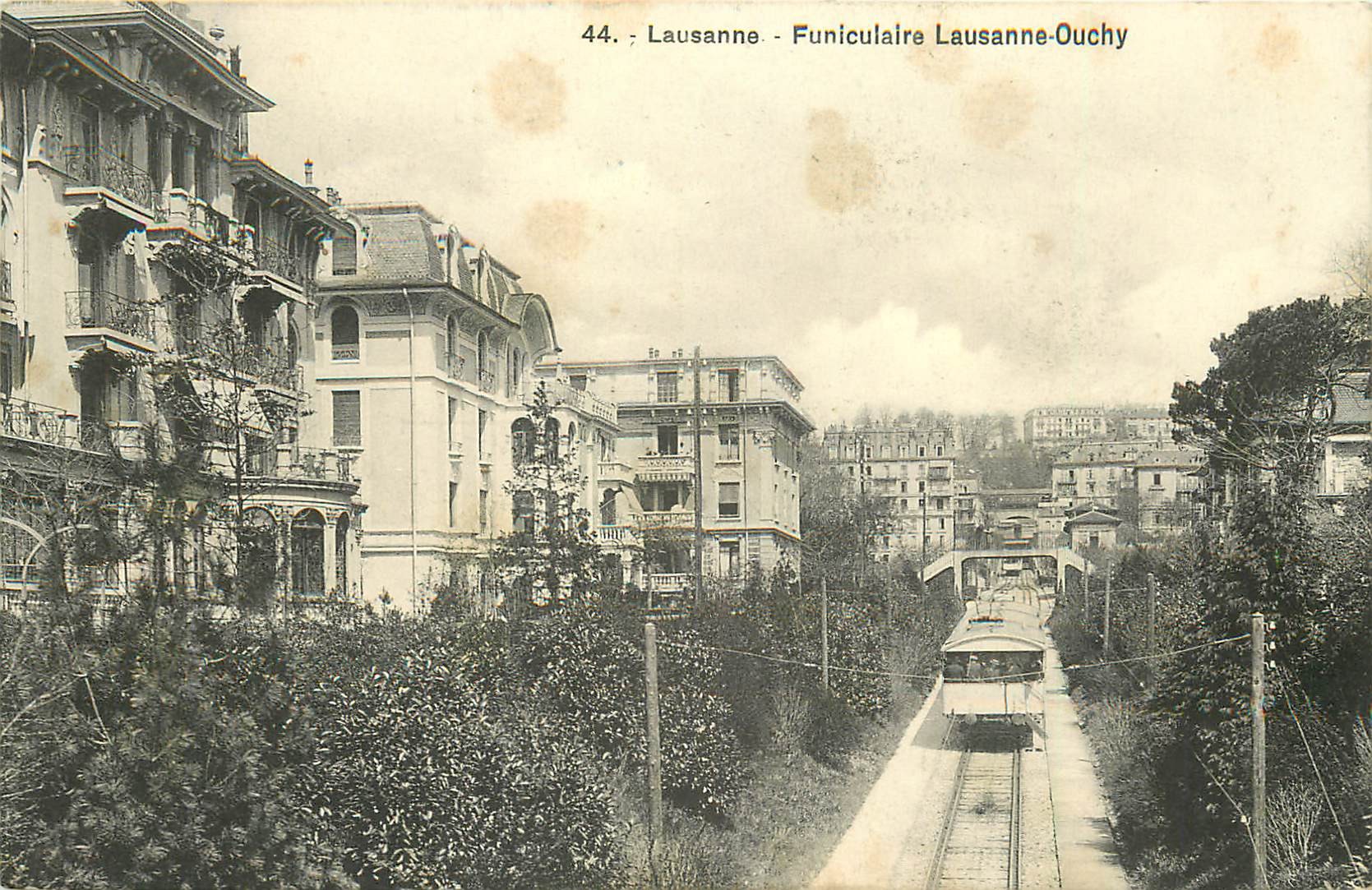 Suisse LAUSANNE. Funiculaire Lausanne-Ouchy 1912