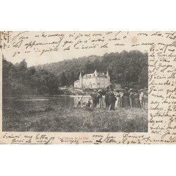54 LIVERDUN. Le Château de La Flie avec Passeur du barge 1901
