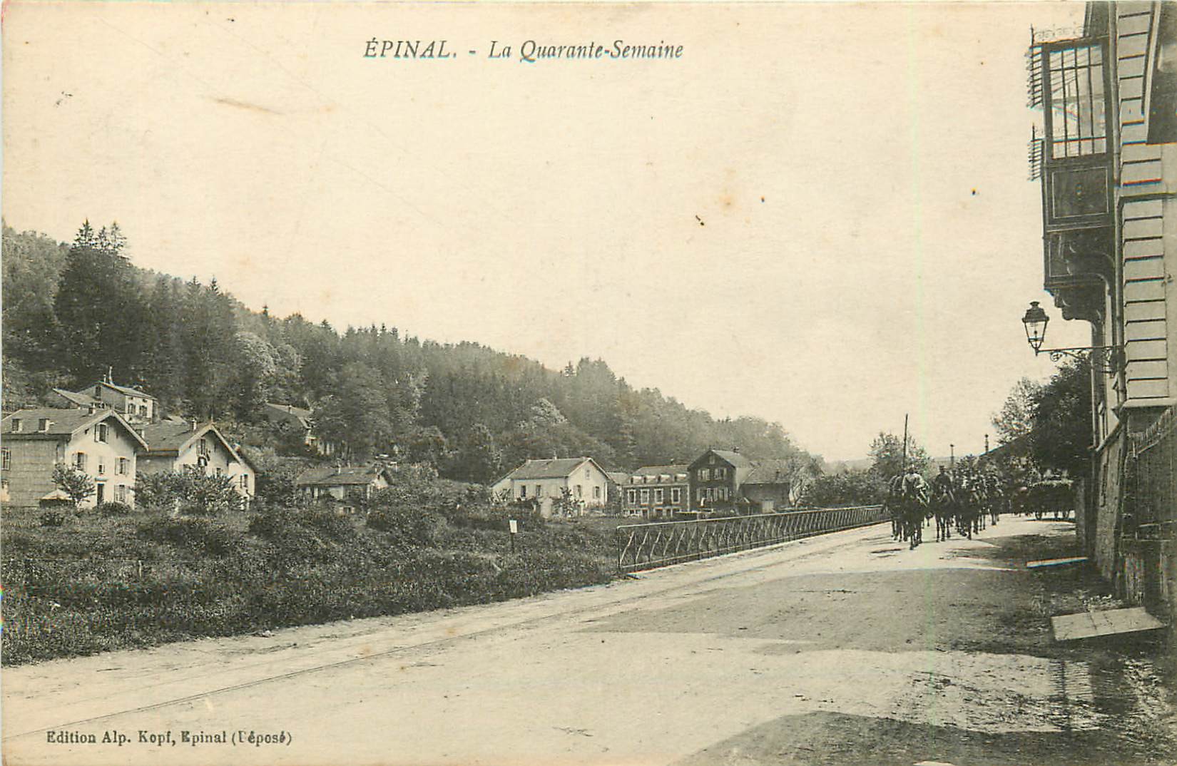 88 EPINAL. La Quarante-Semaine avec Militaires cavaliers 1916