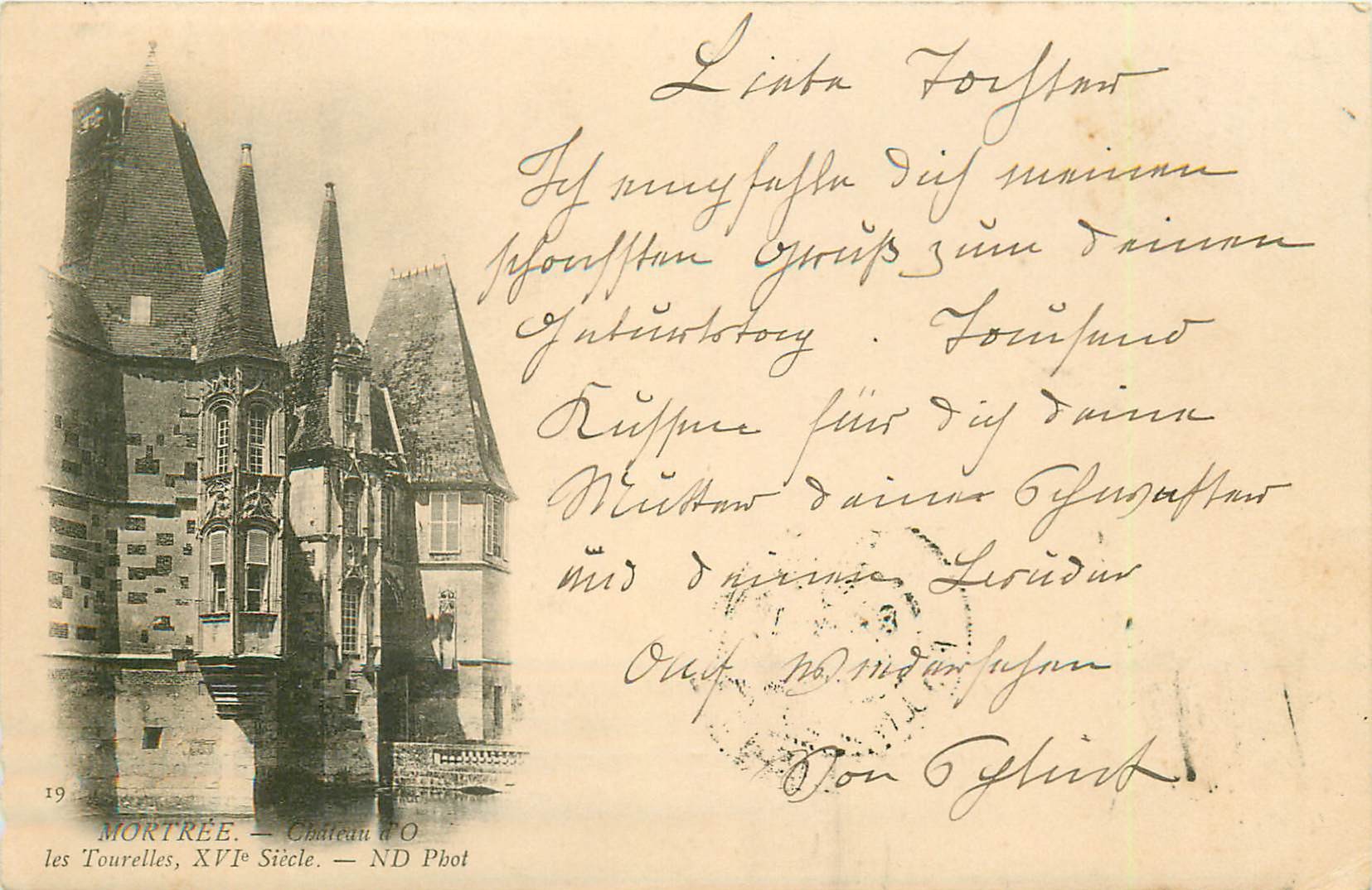 61 MORTREE. Château d'O 1902