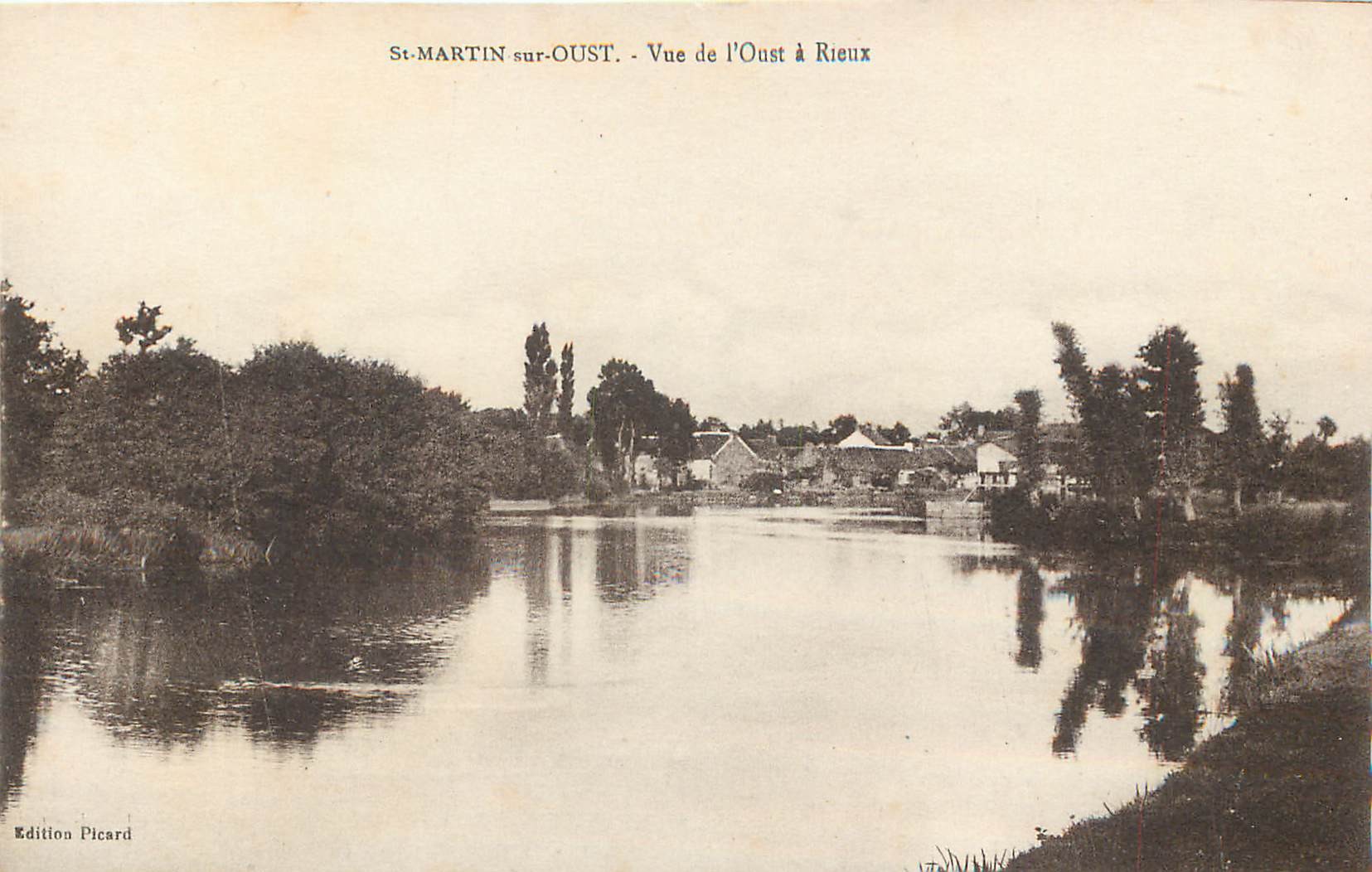 56 SAINT-MARTIN-SUR-OUST. Vue sur l'Oust à Rieux