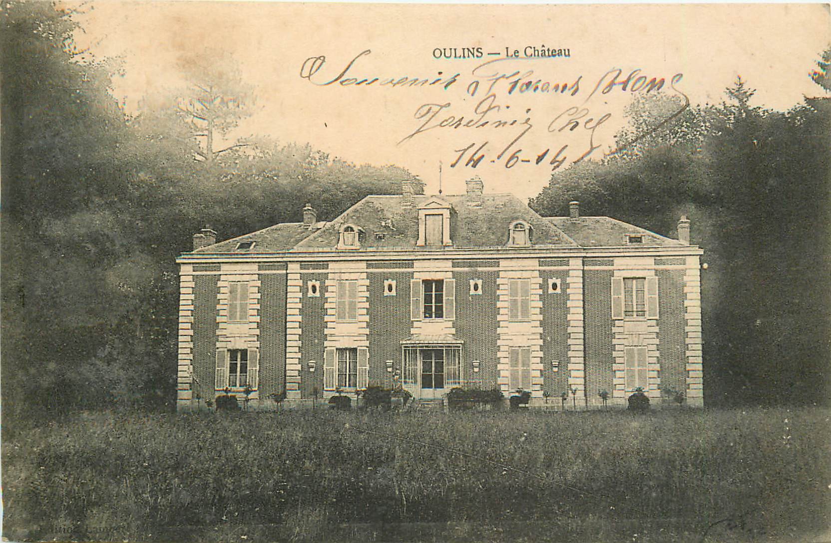 28 OULINS. Le Château de la Rivière 1914