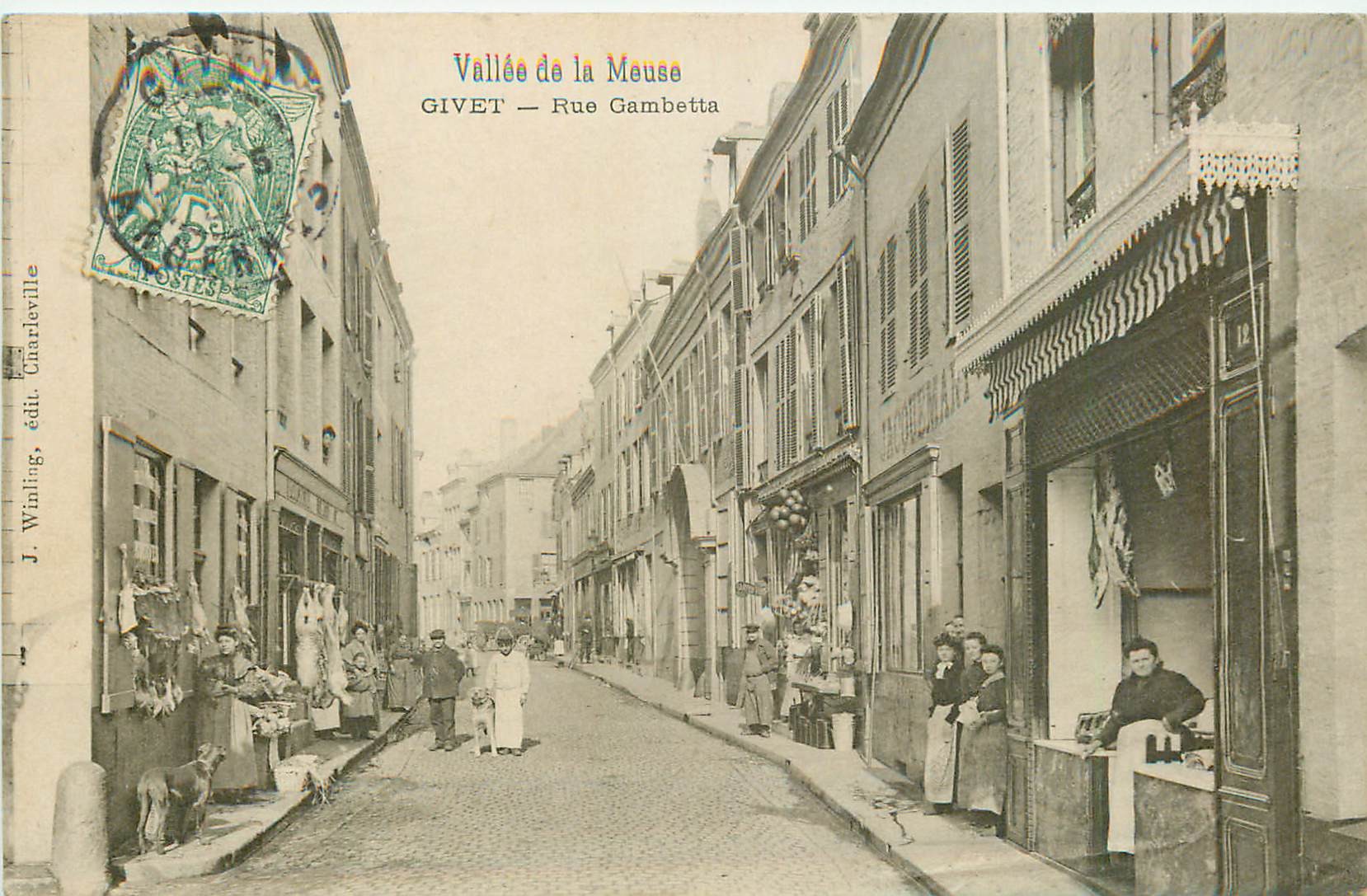 08 GIVET. Boucherie Rue Gambetta 1907