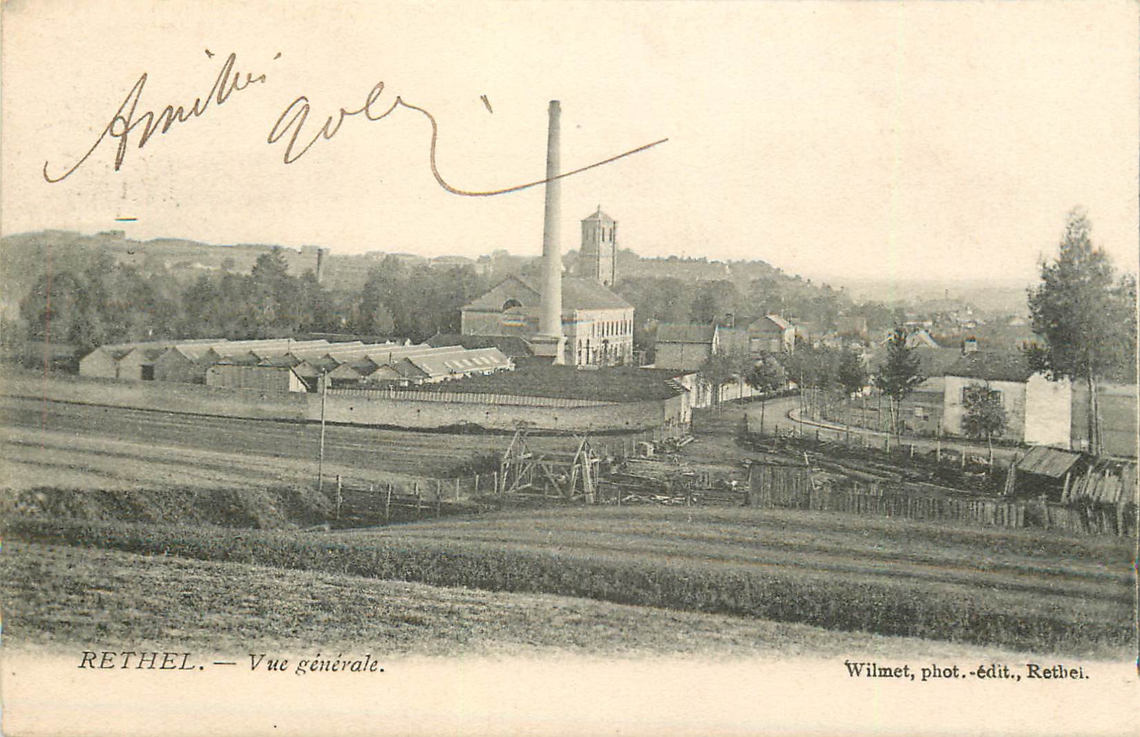 08 RETHEL. Vue générale sur les Usines vers 1900