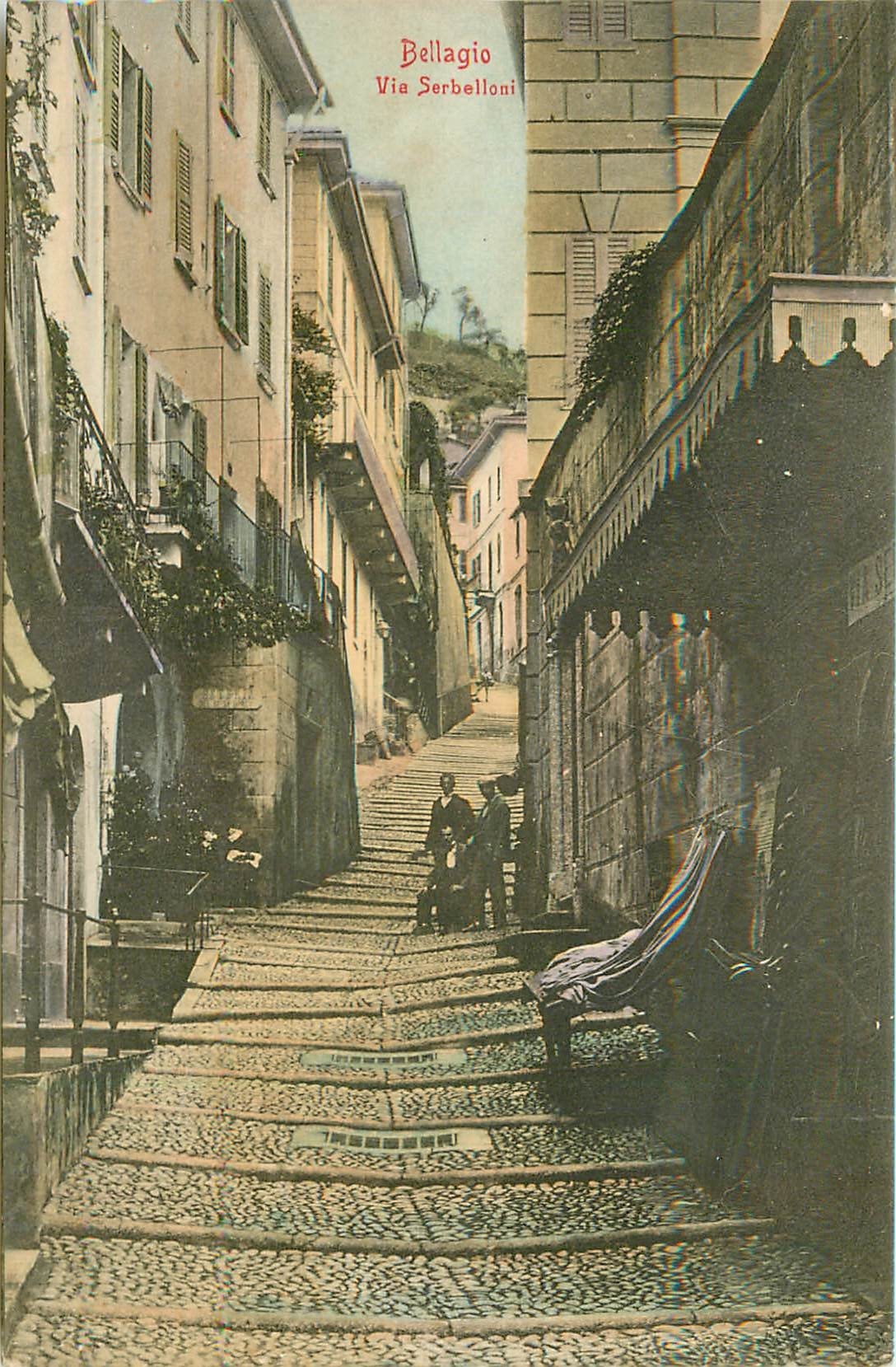 Italia Lago di Como BELLAGIO. Via Serbelloni animation