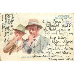 AUTRICHE Stammgäste bei der Burgmusik. WIENER TYPEN