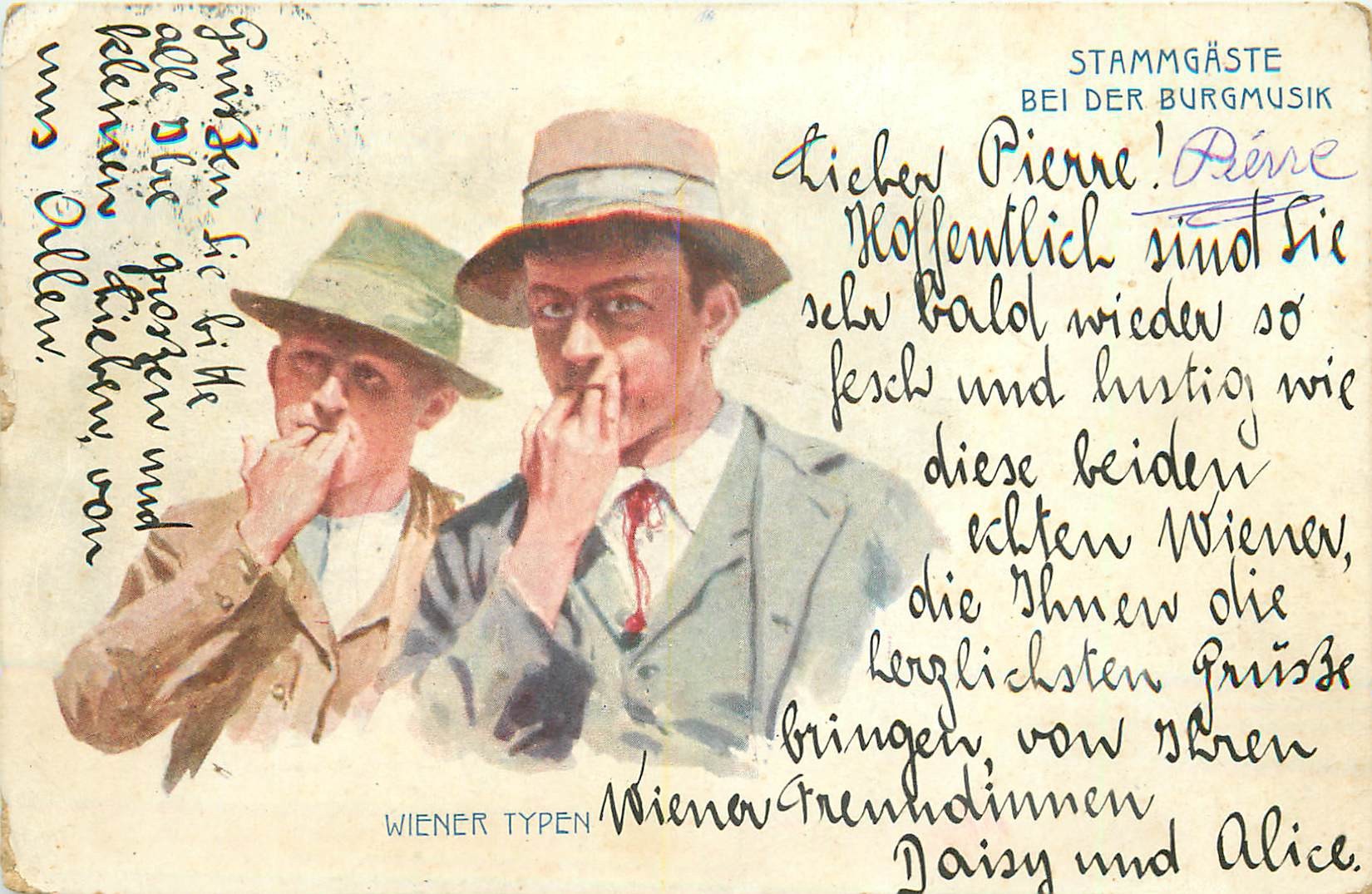 AUTRICHE Stammgäste bei der Burgmusik. WIENER TYPEN