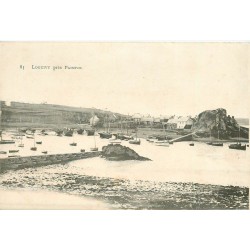 22 LOGUIVY près Paimpol. Nombreuses barques de pêche dans la rade vers 1900