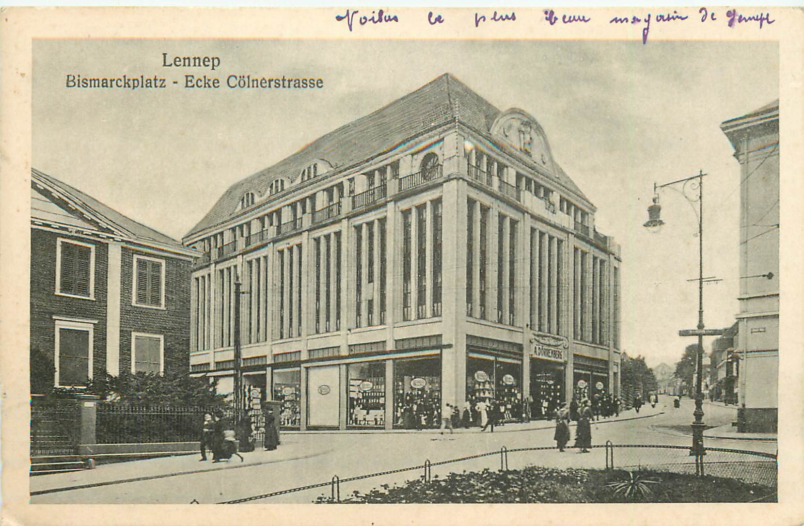 Allemagne LENNEP. Bismarckplatz Ecke Cölnerstrasse 1923