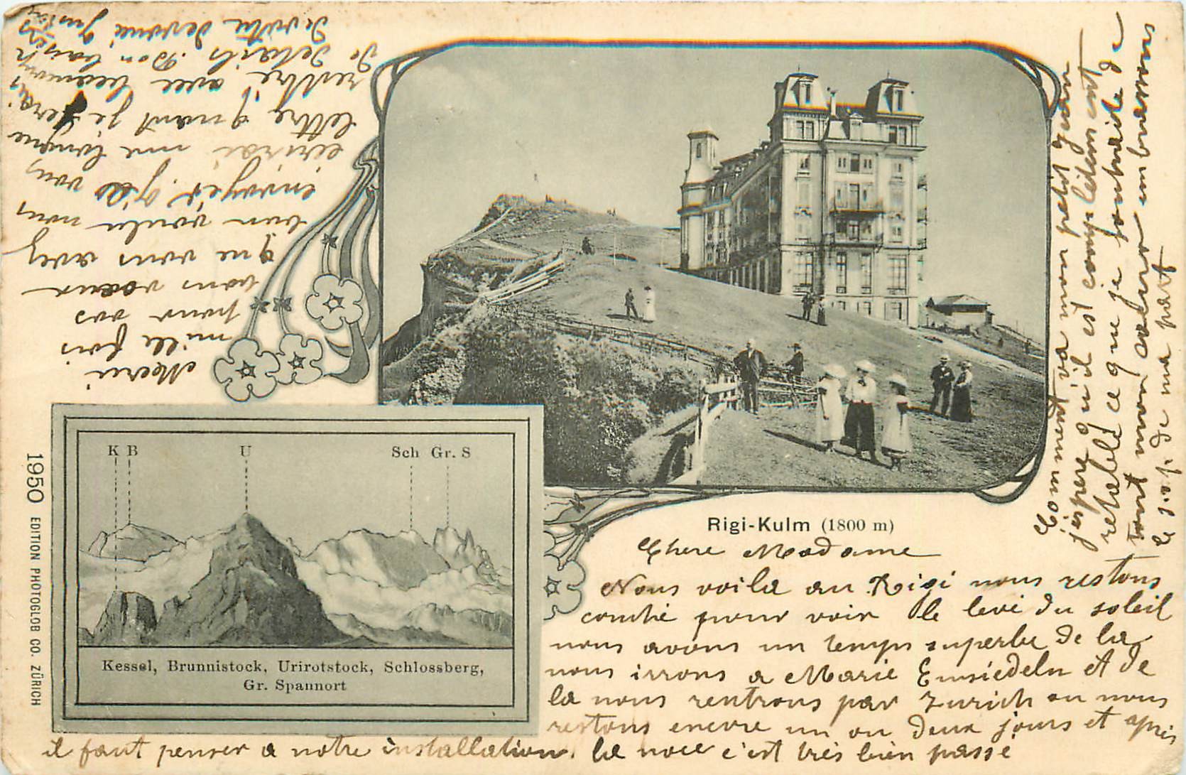 Suisse RIGI-KULM Hotel 1907