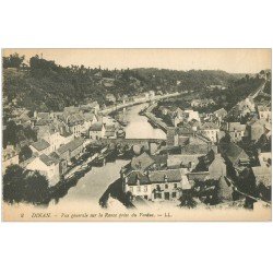 carte postale ancienne 22 DINAN. La Rance prise du Viaduc n°2