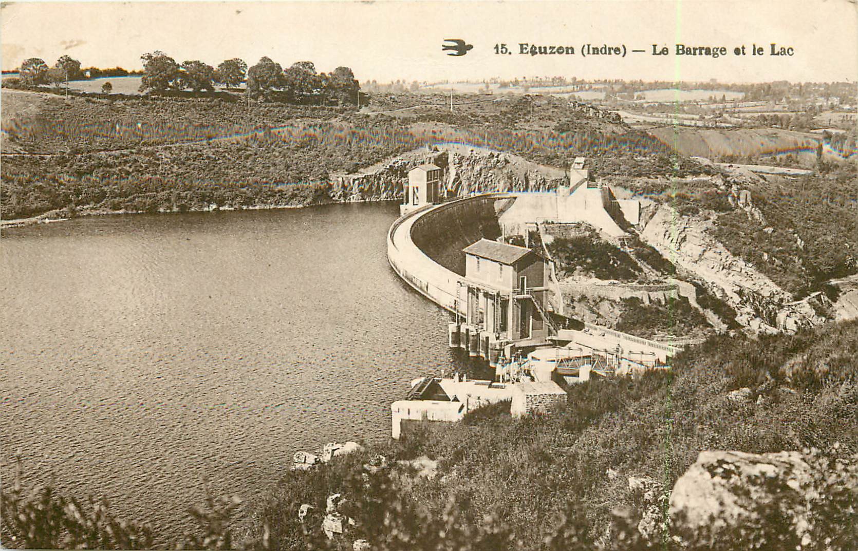 36 EGUZON. Le Barrage et le Lac 1930 avec ses transformateurs