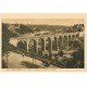 carte postale ancienne 22 DINAN. Le Viaduc sépia 1793 attelage