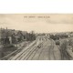 18 BOURGES. Wagons et Trains à la Gare 1919