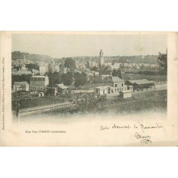 14 ORBEC. Gare et ligne du Chemin de Fer 1901