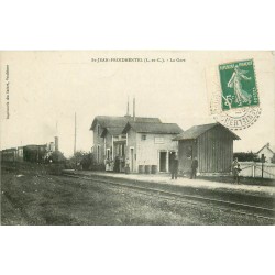41 SAINT-JEAN-FROIDMENTEL. Entrée d'un train locomotive à la Gare 1911
