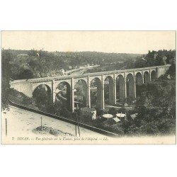 carte postale ancienne 22 DINAN. Le Viaduc vu de l'Hôpital vers 1930