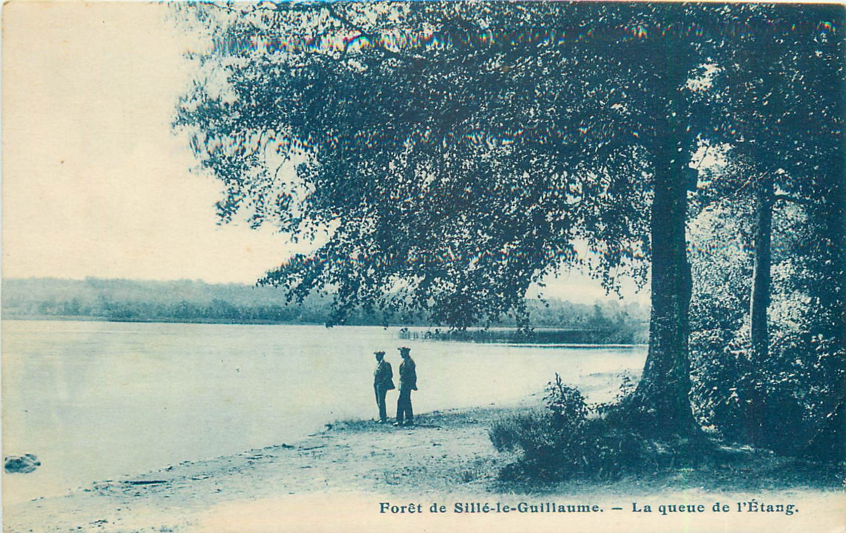 72 Forêt de SILLE-LE-GUILLAUME. La Queue de l'Etang avec personnages