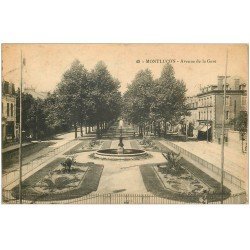 carte postale ancienne 03 MONTLUCON. Avenue de la Gare 1916