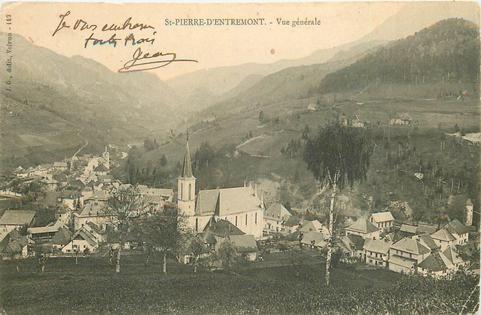 38 SAINT-PIERRE-D'ENTREMONT. Vue générale sur la Ville 1908