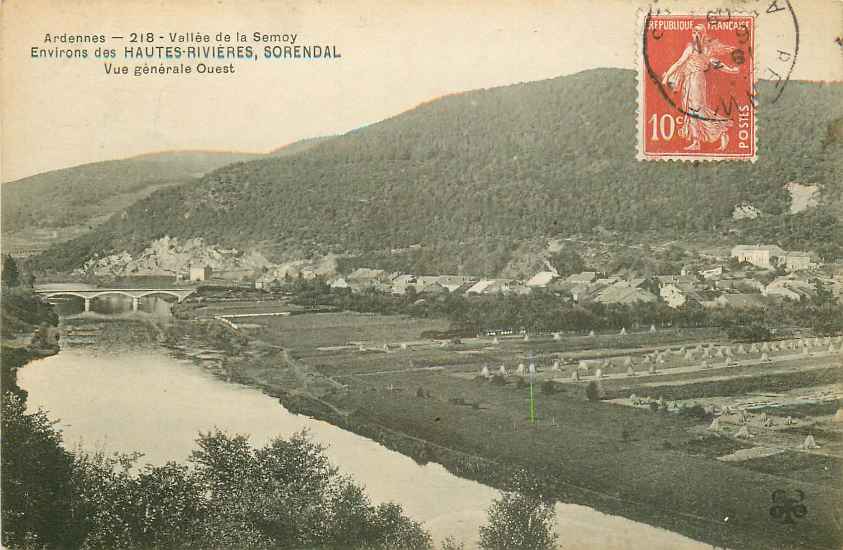 08 SORENDAL. Vue générale Ouest Vallée de Semoy 1909