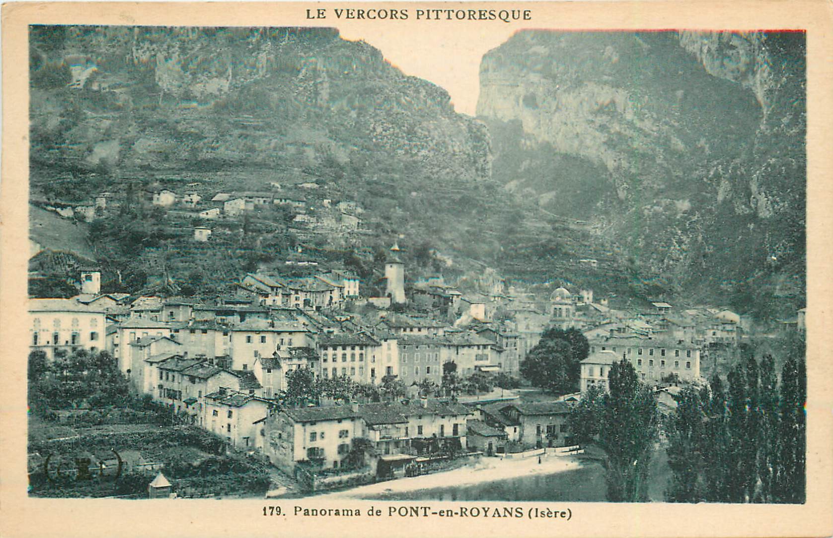 38 PONT-EN-ROYANS. Panorama de la Ville vers 1904