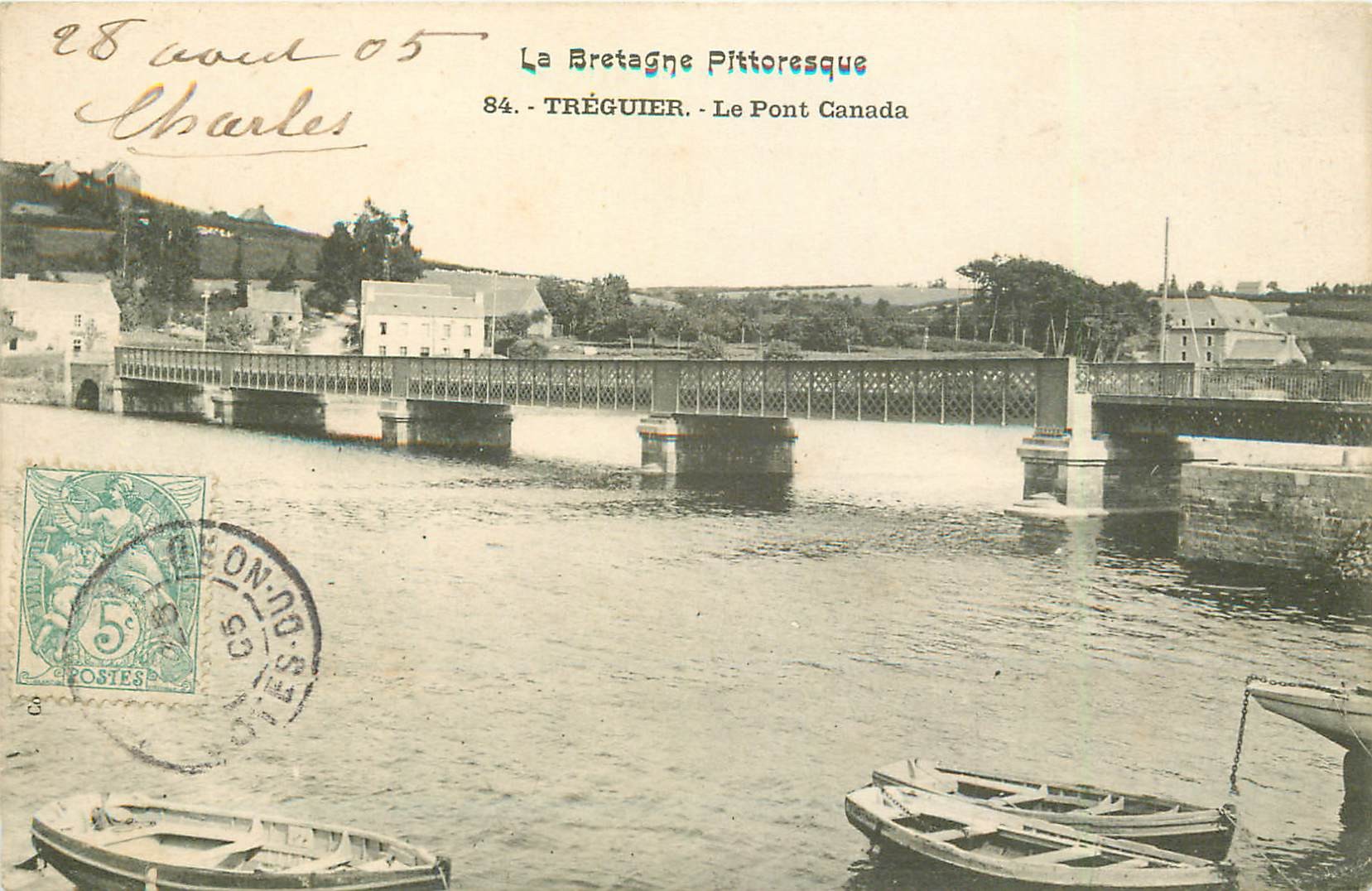 22 TREGUIER. Le Pont Canada 1905