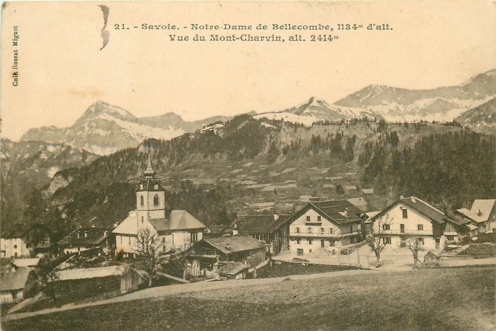 73 NOTRE-DAME DE BELLECOMBE. Vue du Mont Charvin 1916